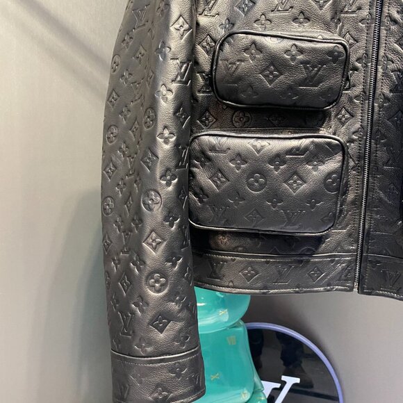 Louis Vuitton Monogram-Embossed Utility Leather Jacket – Black - Picture 4 of 9